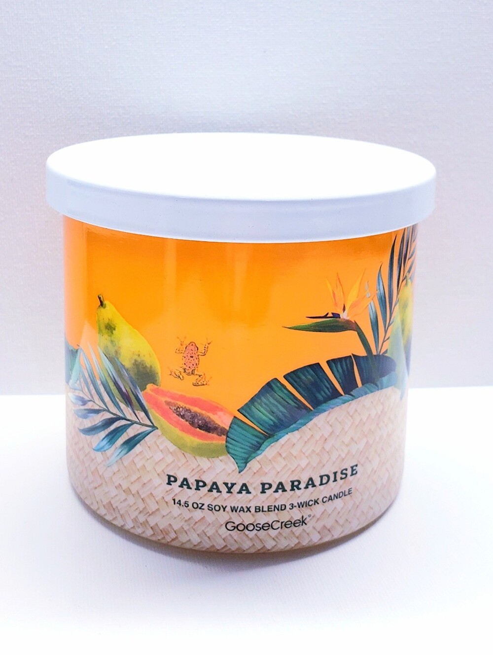 Goose Creek PAPAYA PARADISE Large 3-Wick Scented Candle, 14.5 Oz